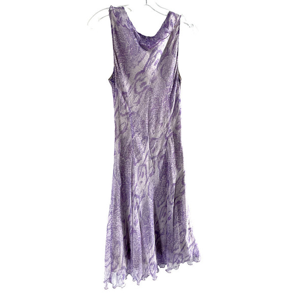 𝅺saks FIFTH AVENUE 100% SILK LAVENDER DRESS - Picture 4 of 7